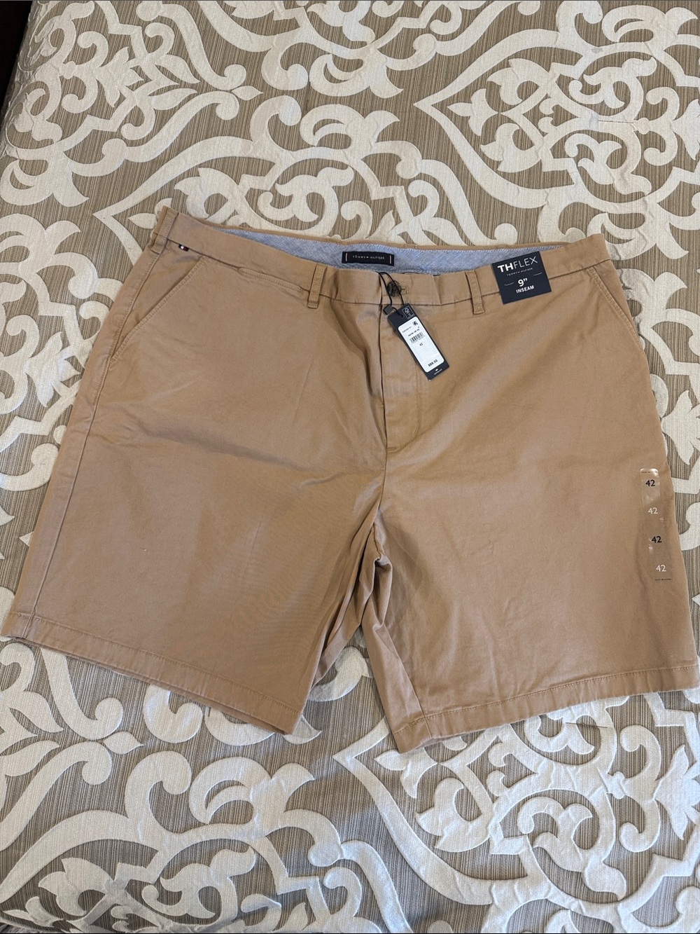Tommy Hilfiger Men's Flat Front Chino Shorts - Tan
